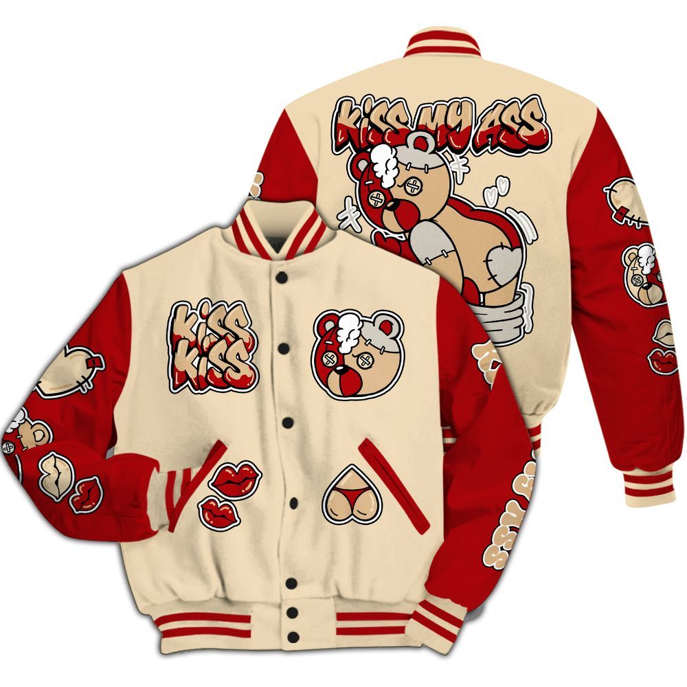 Varsity Jacket To Match Dunk Low Strawberry Waffle - Kiss My Hugz All Over Print