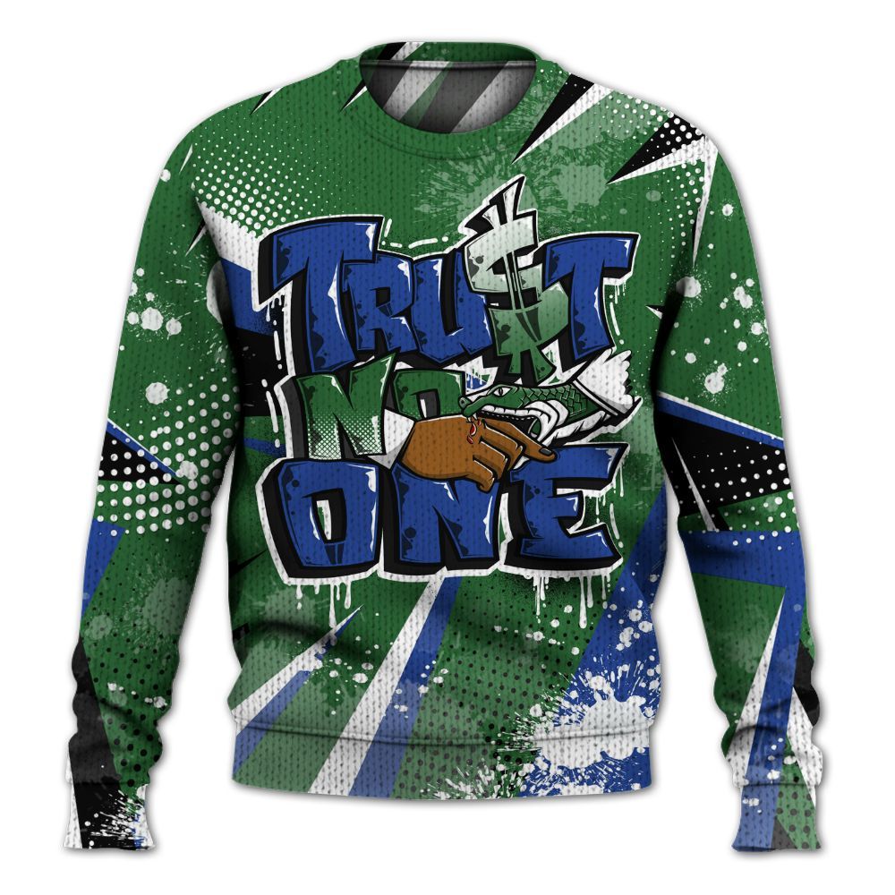 Knitted Sweater To Match Dunk Low Tennis Classic - Poly Trust No One Dripping