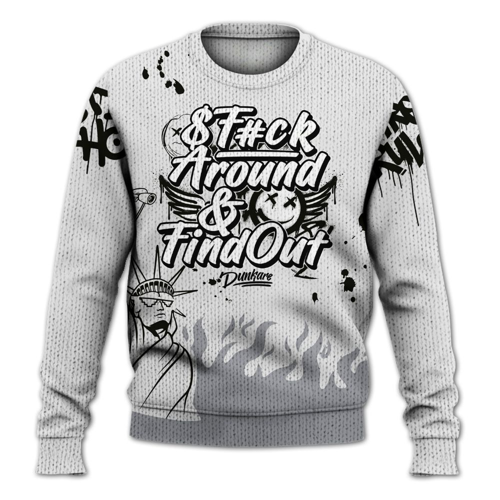 Knitted Sweater To Match Baroque Brown 12s - Graphic Fck Around Find Out