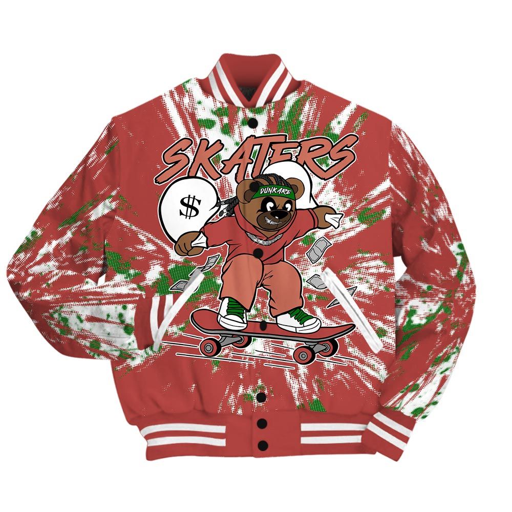 Varsity Jacket To Match Dune Red 13s - Skaters Bear Luxury Varsity Jacket Unisex