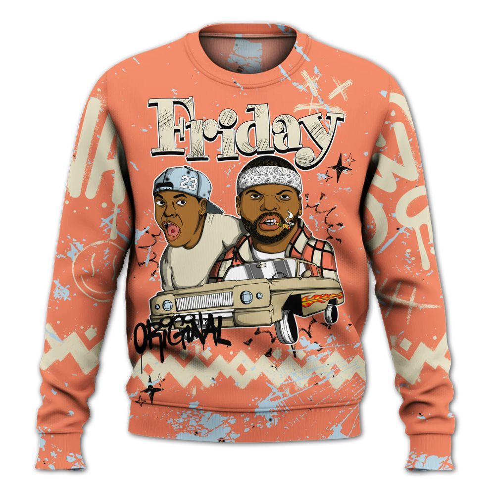 Sweatshirt To Match DJ Khaled Crimson Bliss 5s - Friday Sneaker Crayon All Over Print