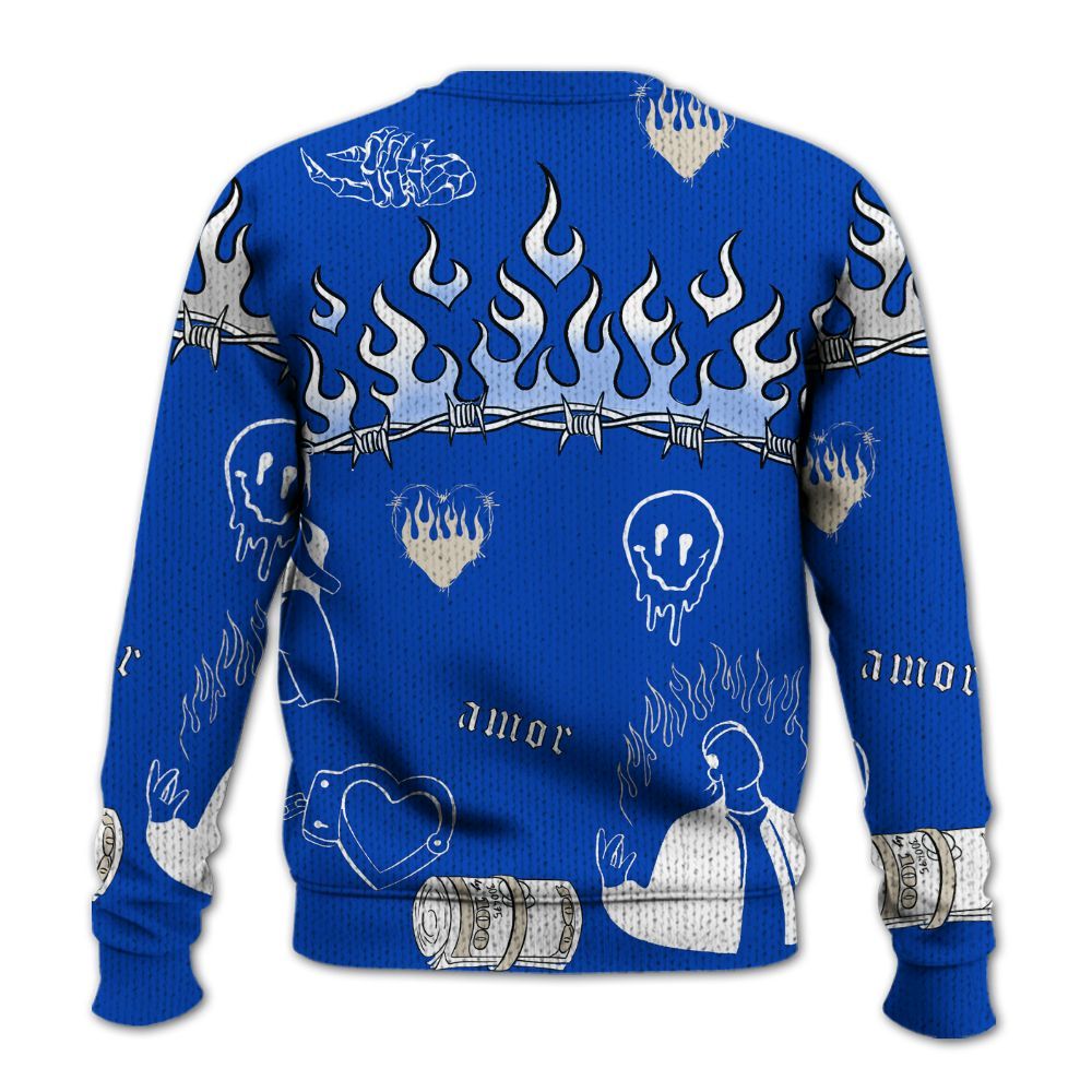 Knitted Sweater To Match Low Game Royal 1s - Trust No One Graphic