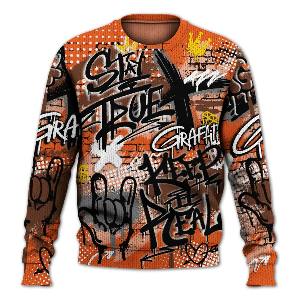 Knitted Sweater To Match High OG Starfish 1s - True It Real Graffiti Streetwear