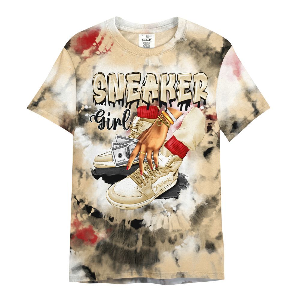 Shirt To Match Dunk Low Strawberry Waffle - SNEAKER Girl Money Drip Tie Dye All Over Print