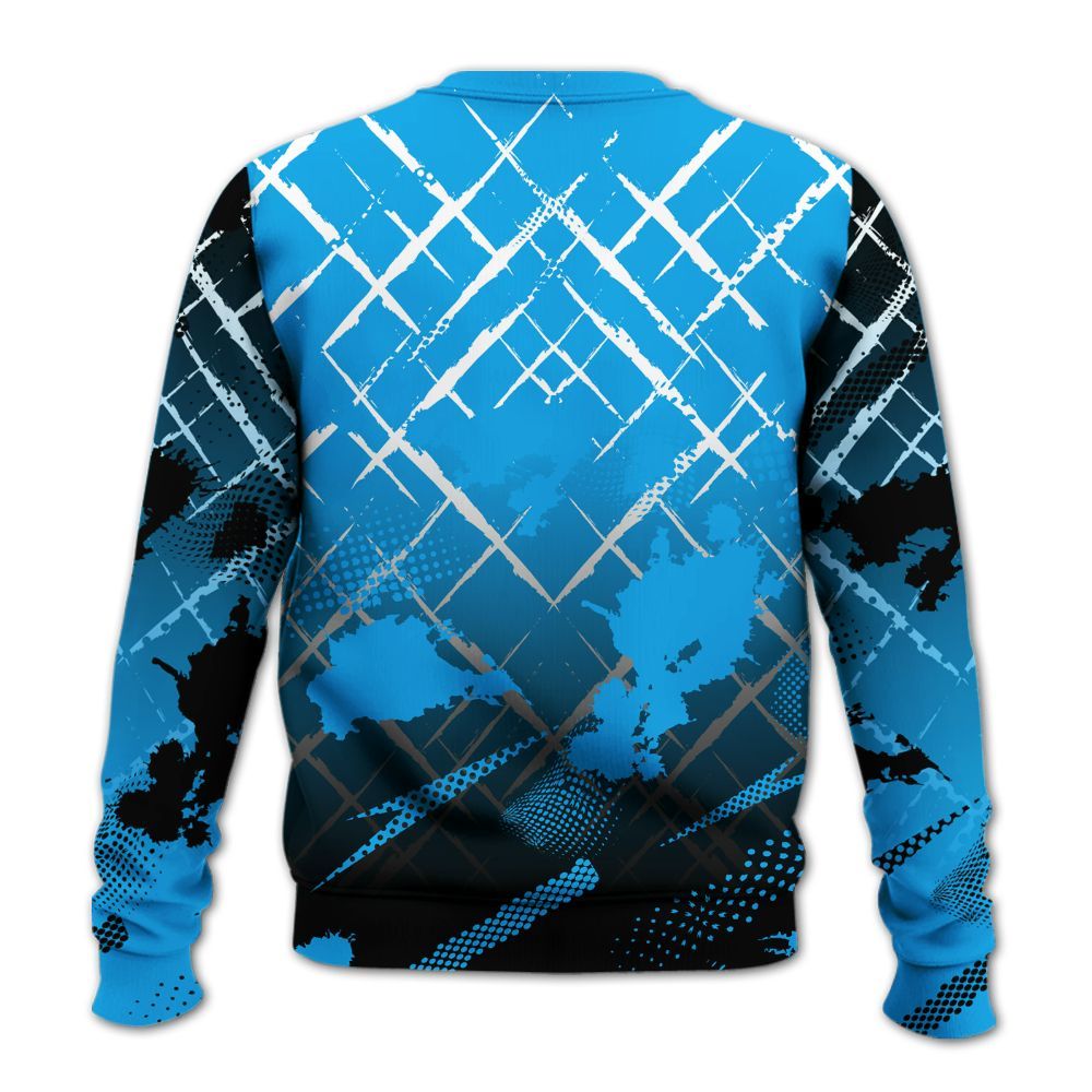 Sweatshirt To Match Black University Blue 2022 13s - Halftone Stand Business Dripping All Over Print