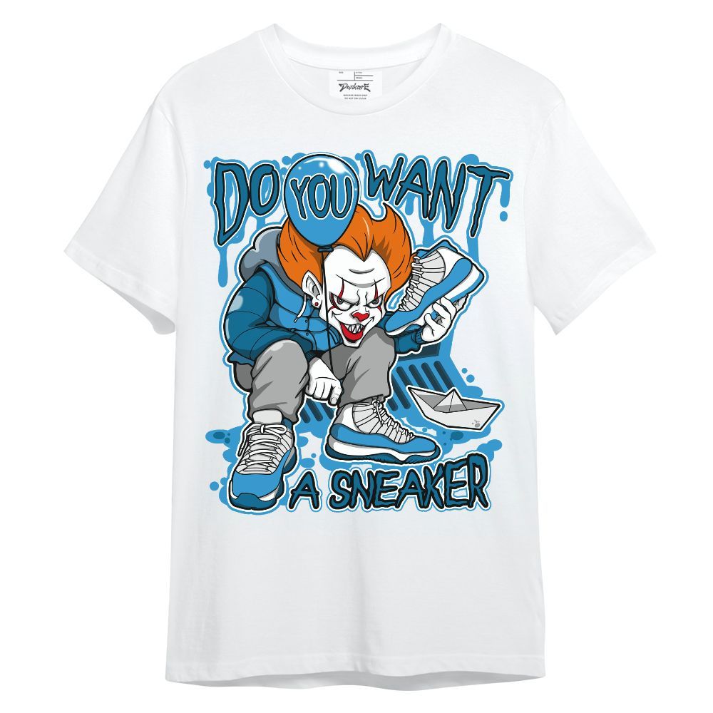 Shirt To Match Powder Blue 9s - Clown Scary Sneakers Halloween Graphic Unisex Shirt