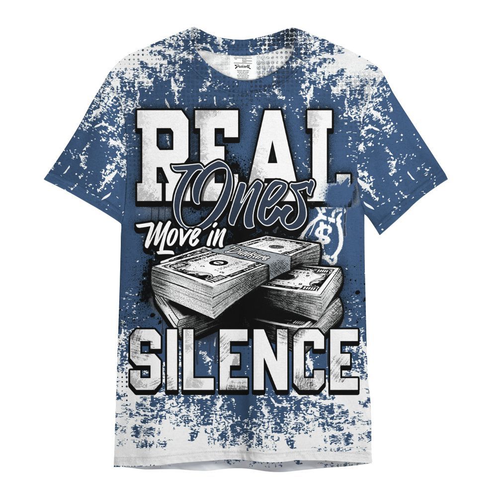 Shirt To Match Midnight Navy 4s - Move In Silence Money Street Retro All Over Print
