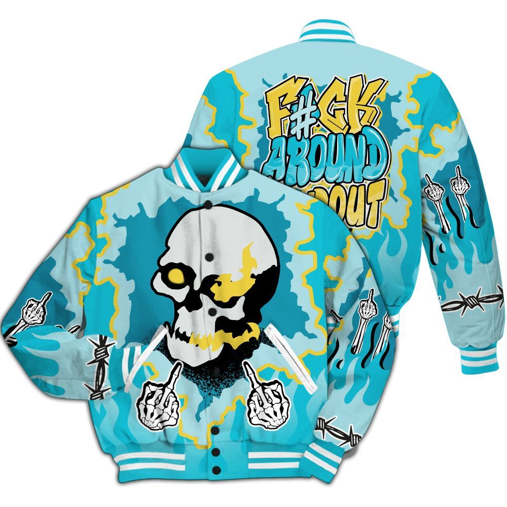 Varsity Jacket To Match Dunk Low KD 17 N7 - F Around Find Out Graphic Trapped All Over Print