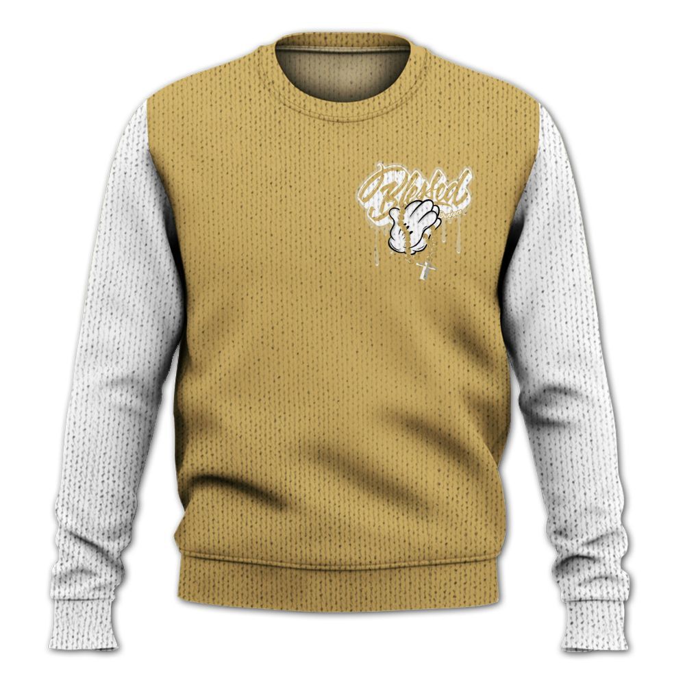 Knitted Sweater To Match Craft Paris 6s, Custom Name God Blessed Drip