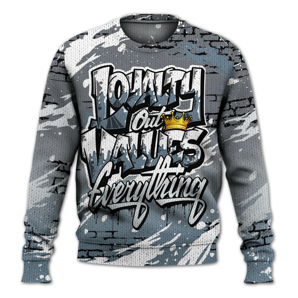 Knitted Sweater To Match Air Max DN Silver Bullet - Values Of Loyalty Drip