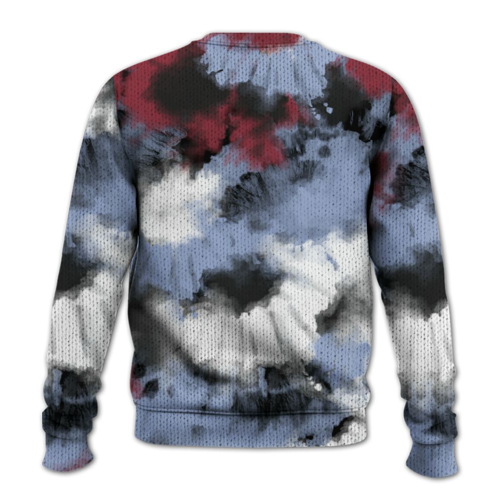 Knitted Sweater To Match Black Metallic 5s - Tie Dye FK Around Find Out