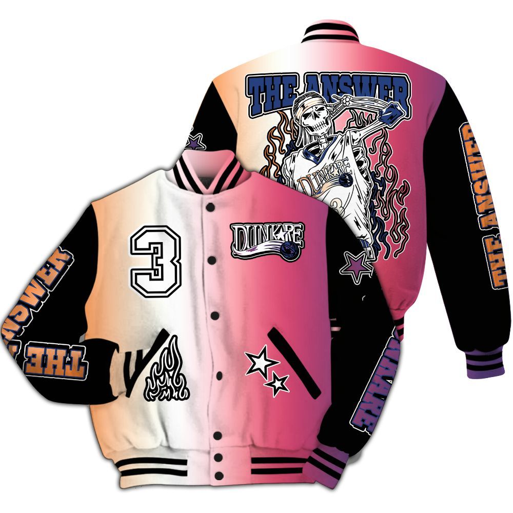 Varsity Jacket To Match Air Griffey Max Los Angeles 1s - Allen Answer Skeleton All Over Print