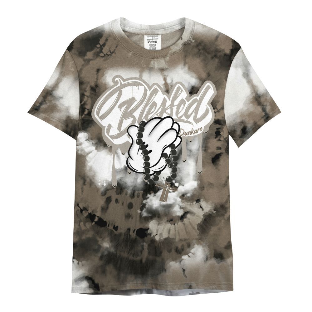 Shirt To Match Low OG Dark Mocha 1s - God Blessed Tie Dye All Over Print