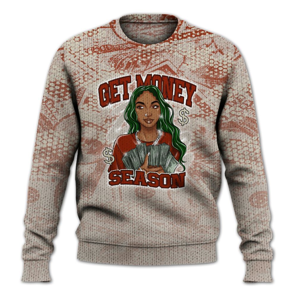 Knitted Sweater To Match El Grito 5s - Get Moneys Season Banknote