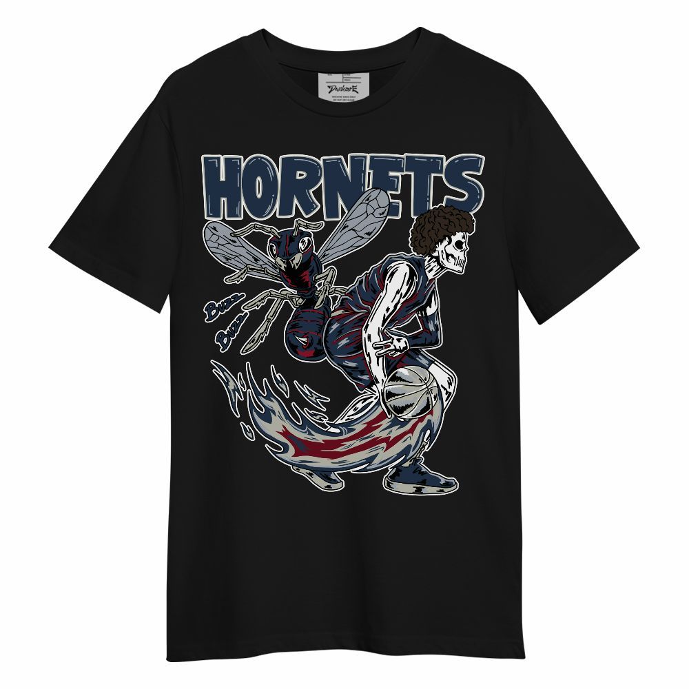 Shirt To Match Navy Blue 2024 6s - Hornet Skeleton Unisex Shirt