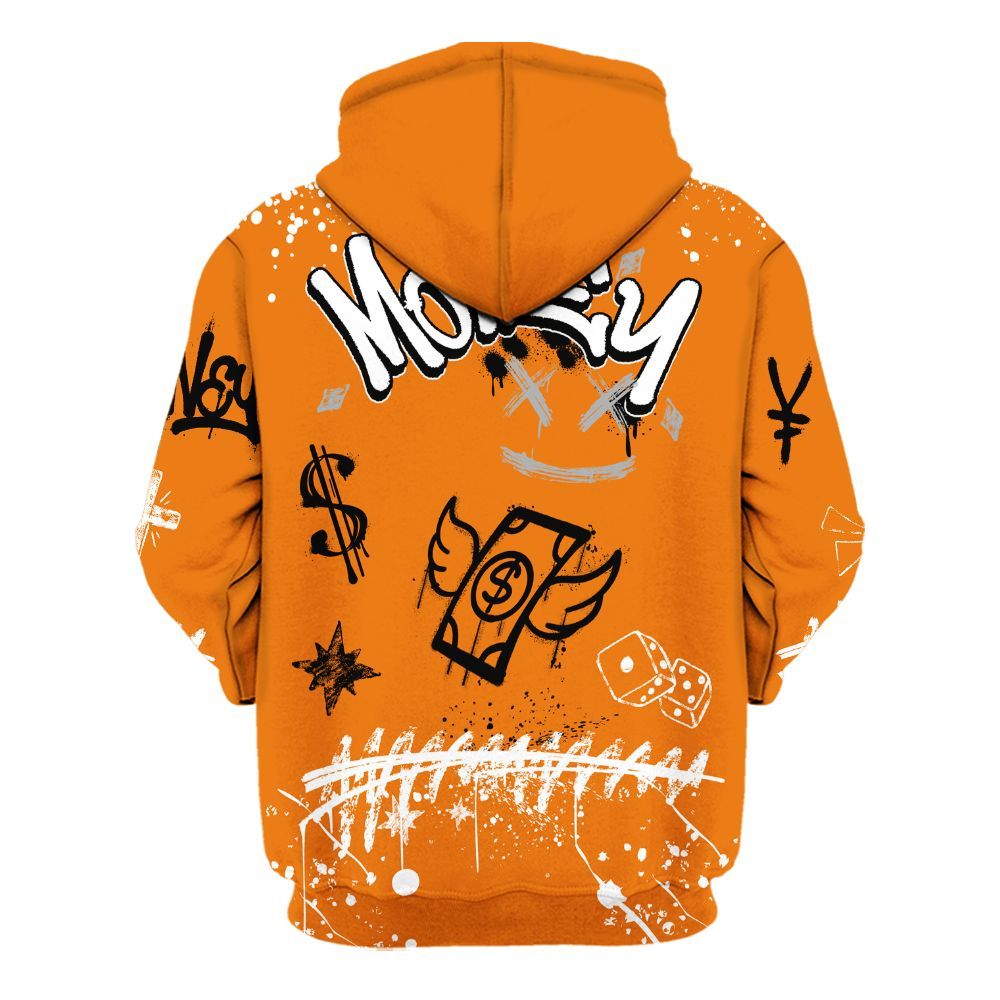 Hoodie To Match Orange Citrus 3s - Everybody Paid In Full Crayon All Over Print