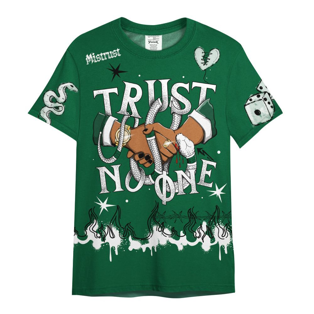 Shirt To Match High Gorge Green 1s - Trust No One Snake-Bite Doodle Crayon All Over Print