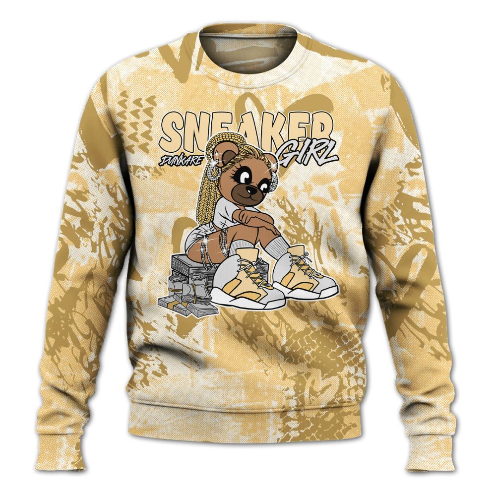 Sweatshirt To Match Craft Paris 6s - Sneaker Girl Bear Heart Grunge All Over Print