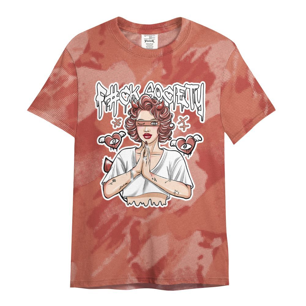 Shirt To Match Dune Red 13s - F#ck Xociety Halftone All Over Print