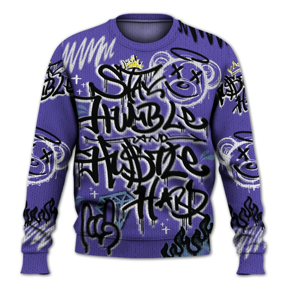 Knitted Sweater To Match Retro Concord 5s - Humble Drip Streetwear Graffity