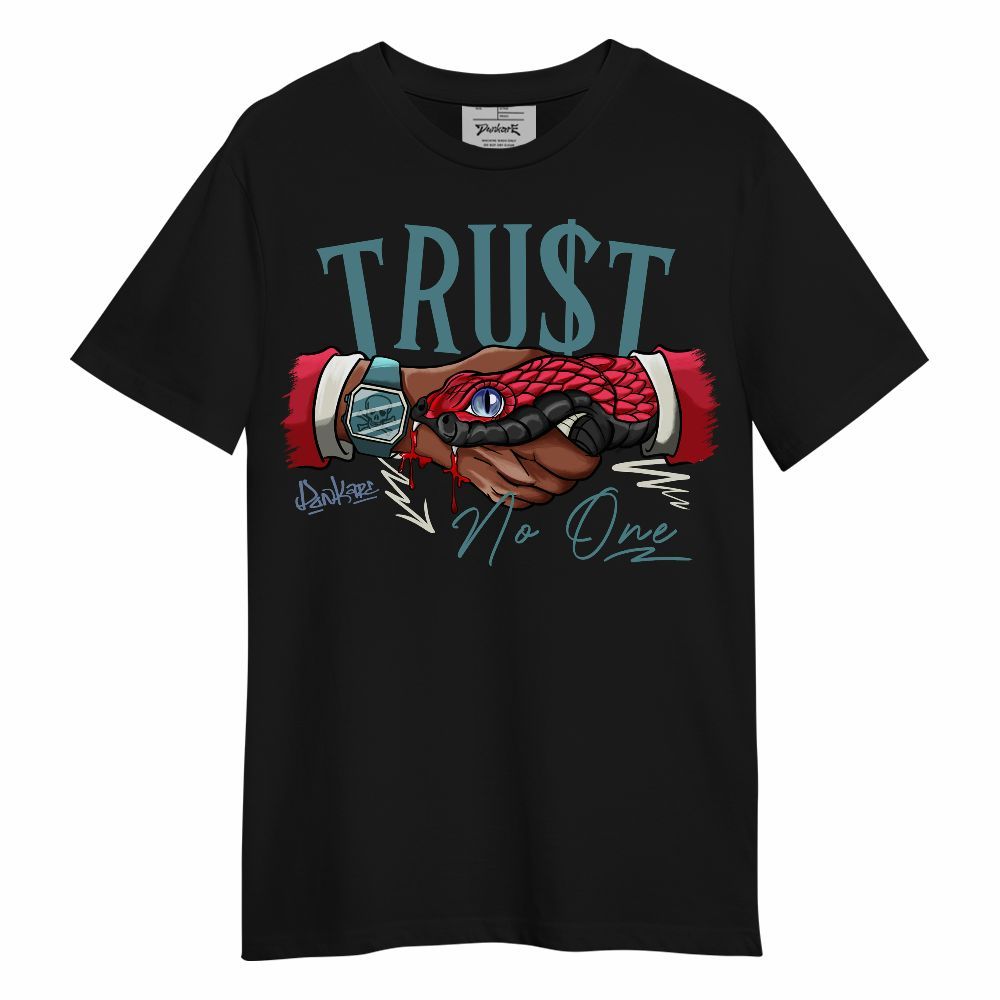 Shirt To Match Dunk Low Denim Turquoise Royal - Snake Trust No One Unisex Shirt