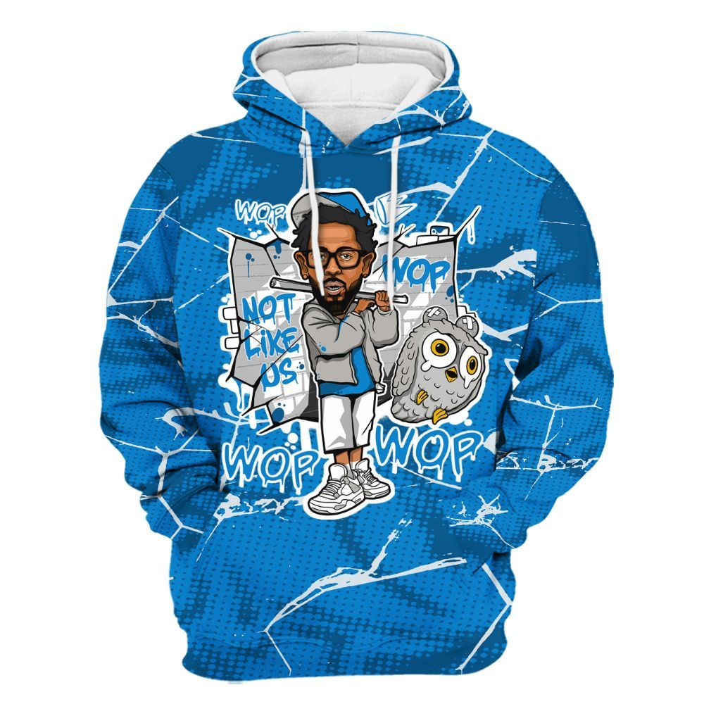 Hoodie To Match Military Blue 4s - None Like ComptonCity Graphic Crack All Over Print