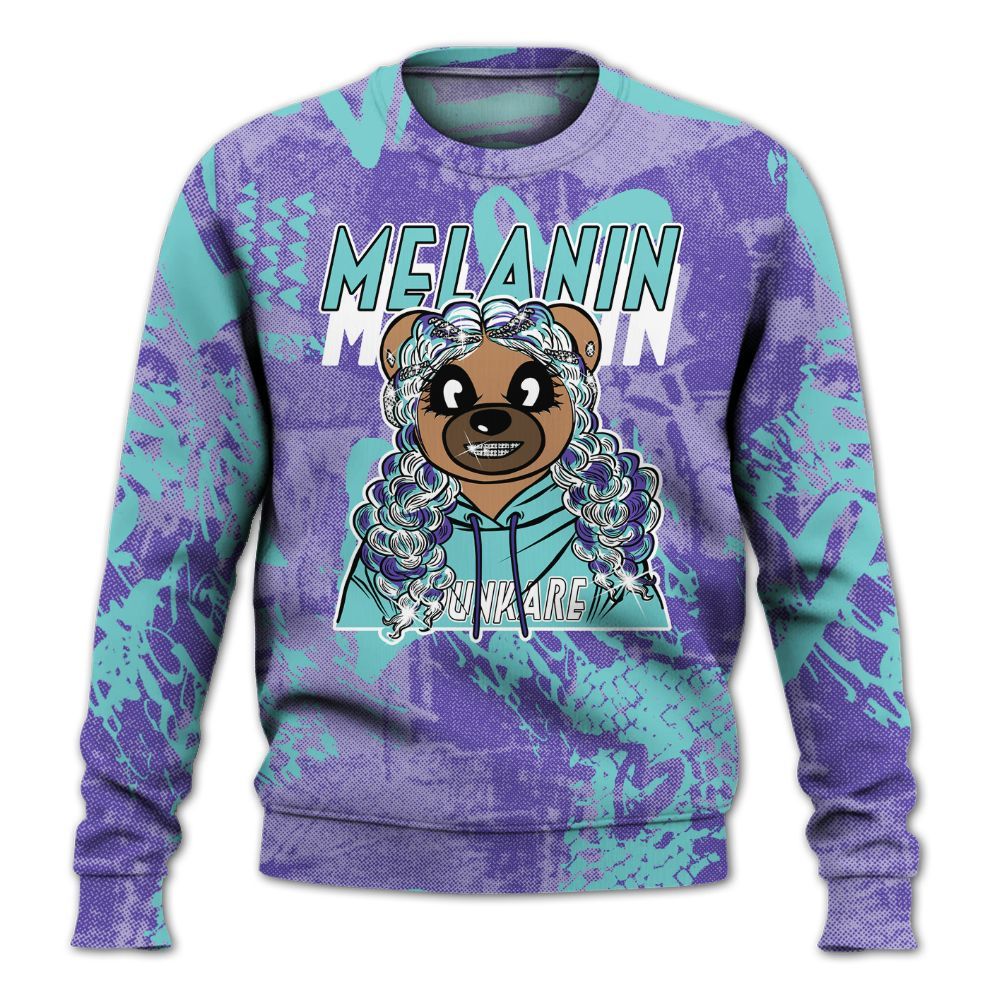 Sweatshirt To Match Low Hornets 1s - Pigments Bear Heart Grunge All Over Print