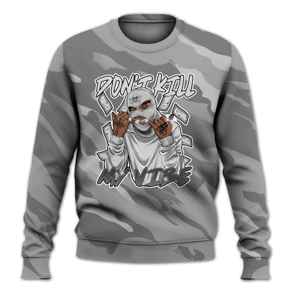 Sweatshirt To Match Black Wolf Grey 12s - Vibe.Unique Colored All Over Print