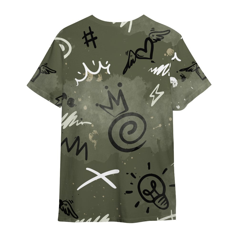 Shirt To Match Low OG Medium Olive 1s - Drip Been Di2ferent All Over Print