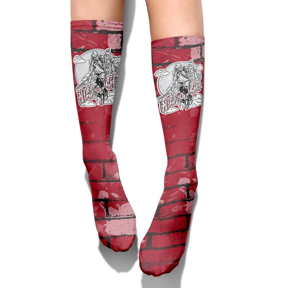 Sock To Match Black Toe 14s - Seeya Skeleton Brick