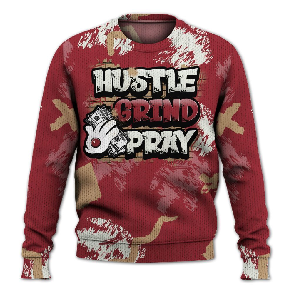 Sweater To Match Chicago 2025 40s Shirt, Hustle Grind Pray Graphic Street Style Graphic
