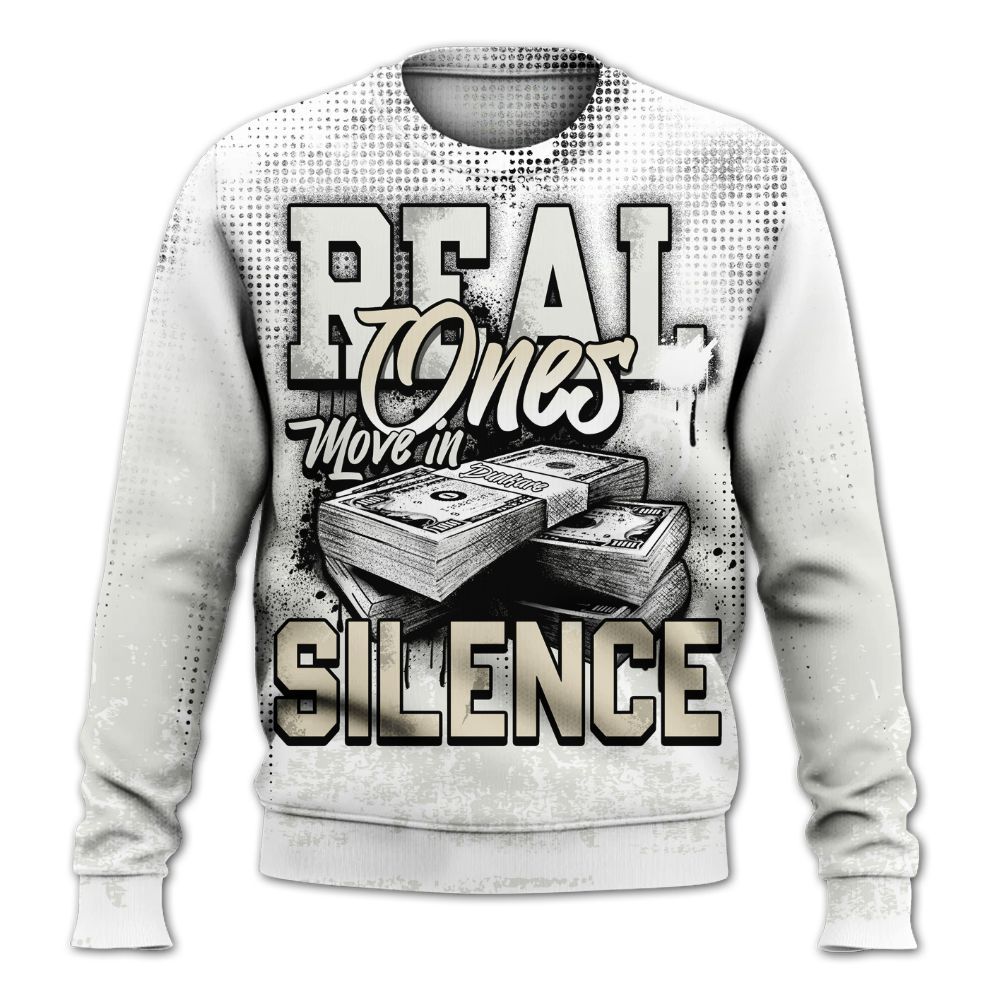 Sweatshirt To Match Grand Finale 11s Shirt, Move In Silence Money Street Retro All Over Print
