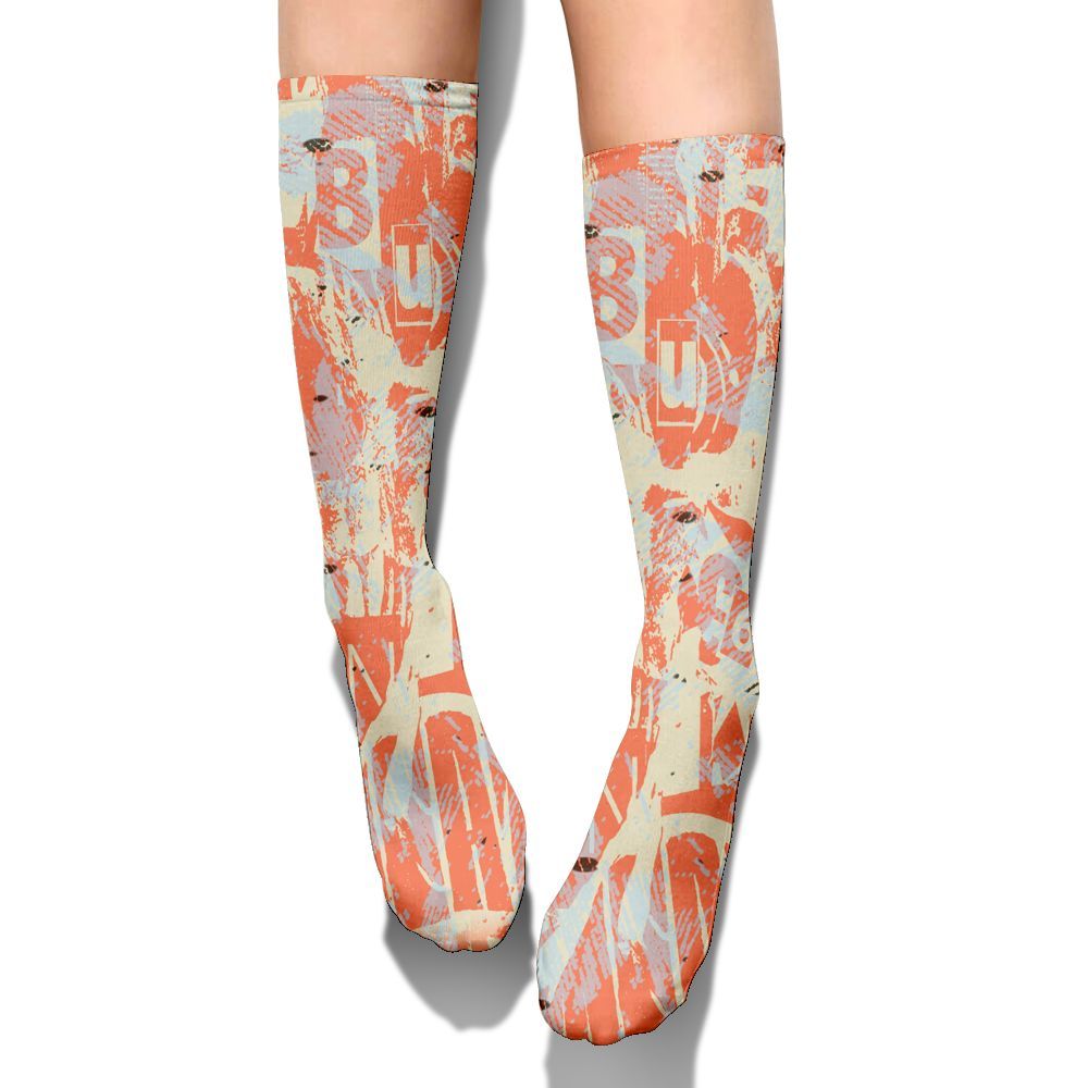 Sock To Match DJ Khaled Crimson Bliss 5s - Grunge Pattern Graphic