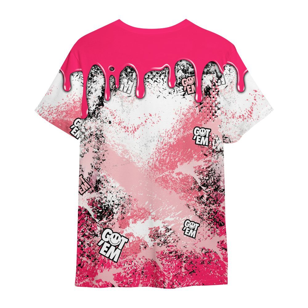 Shirt To Match A'One Hyper Pink Shirt, Dripping 23 Drip All Over Print
