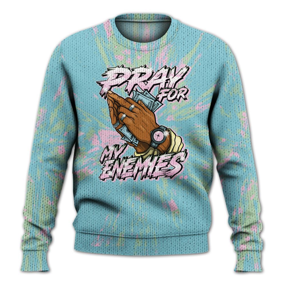 Knitted Sweater To Match SB Dunk Low Visty - Prayed For Enemies Graphic Luxury