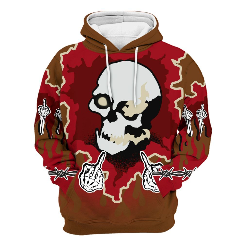 Hoodie To Match Archaeo Brown 5s - F Around Find Out Graphic Trapped All Over Print