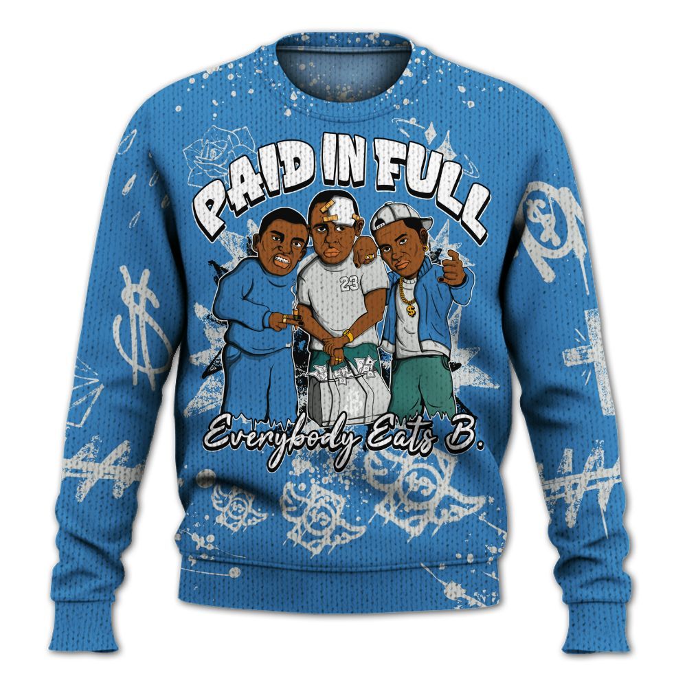 Knitted Sweater To Match Low Carolina 17s - Everybody Paid In Full Crayon
