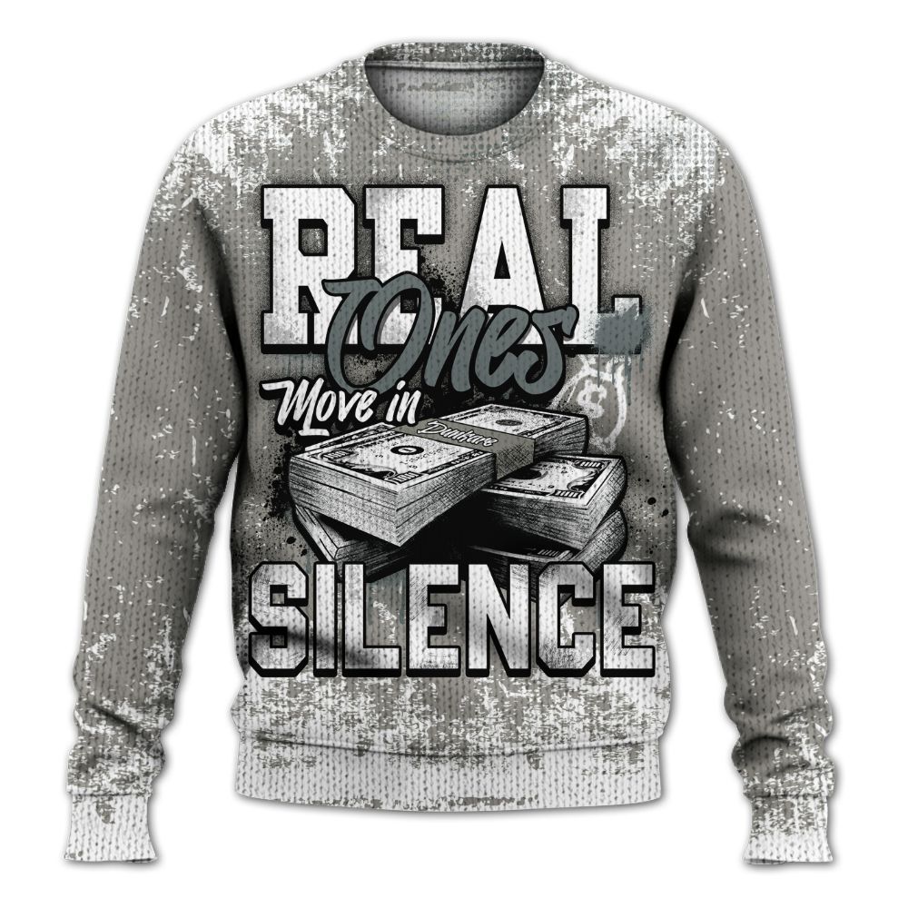 Knitted Sweater To Match Cool Grey 9s - Move In Silence Money Street Retro