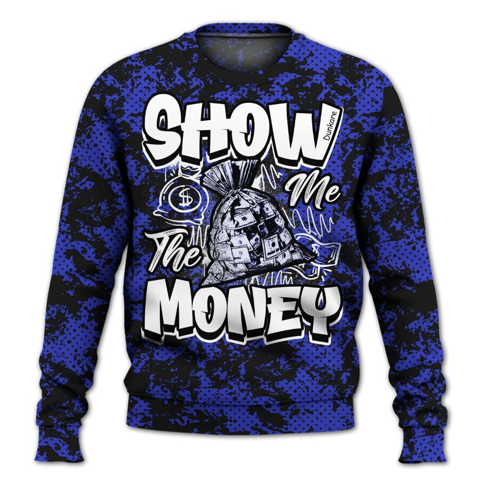 Sweatshirt To Match Retro Black Concord 12s - Show Me The Money Retro All Over Print
