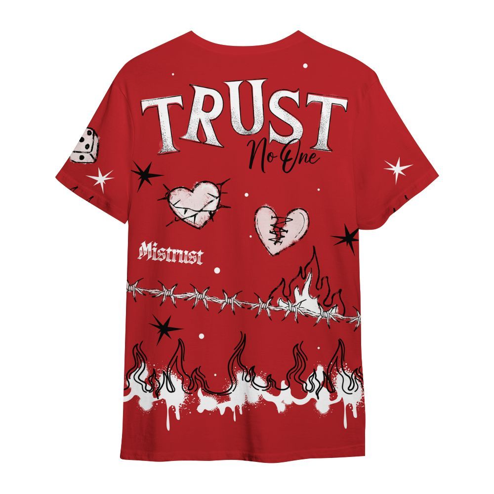 Shirt To Match Retro Cherry 12s - Trust No One Snake-Bite Doodle Crayon All Over Print