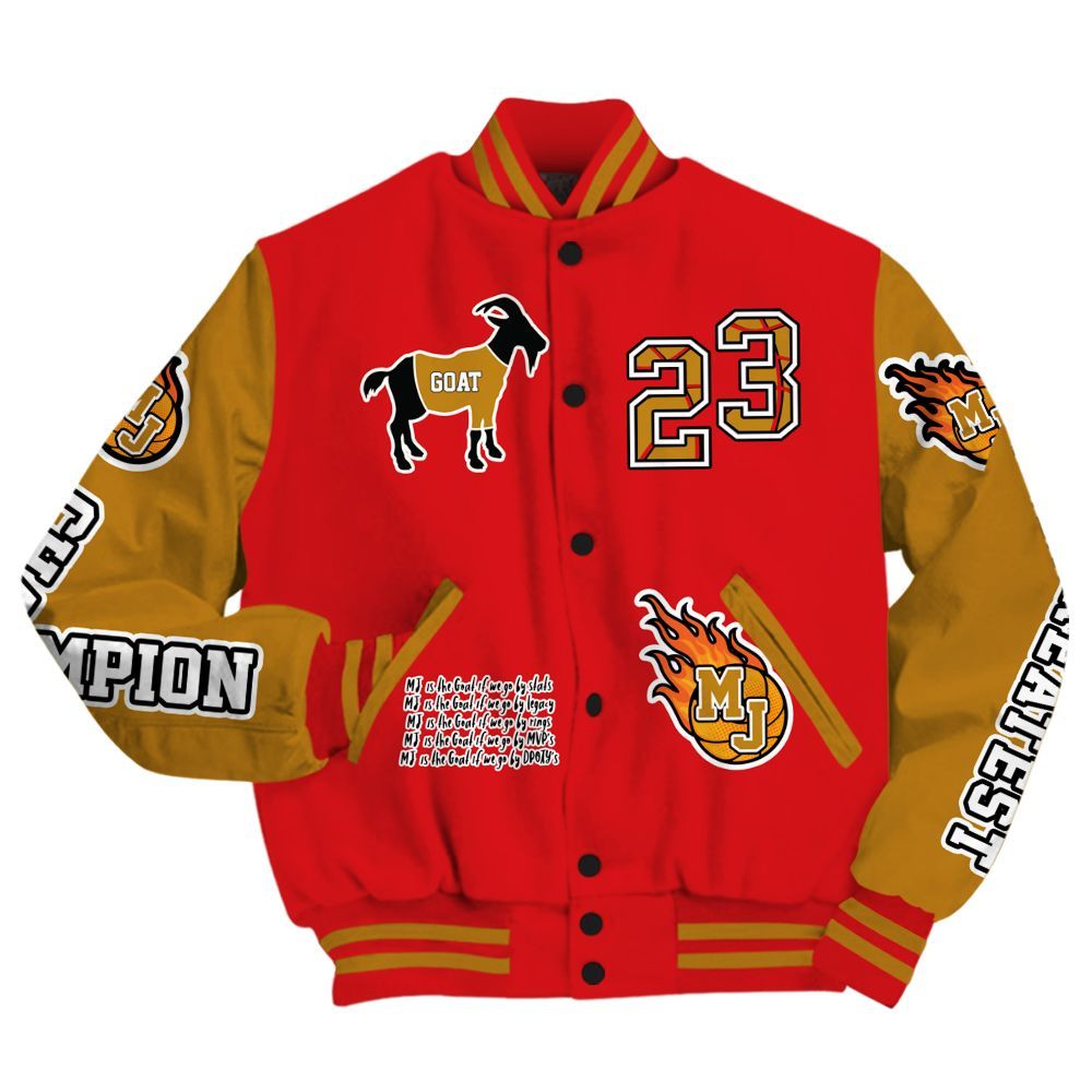 Varsity Jacket To Match Scoot Zeros Retro Portland - 23 G.0.A.T Jump Up Basketball All Over Print