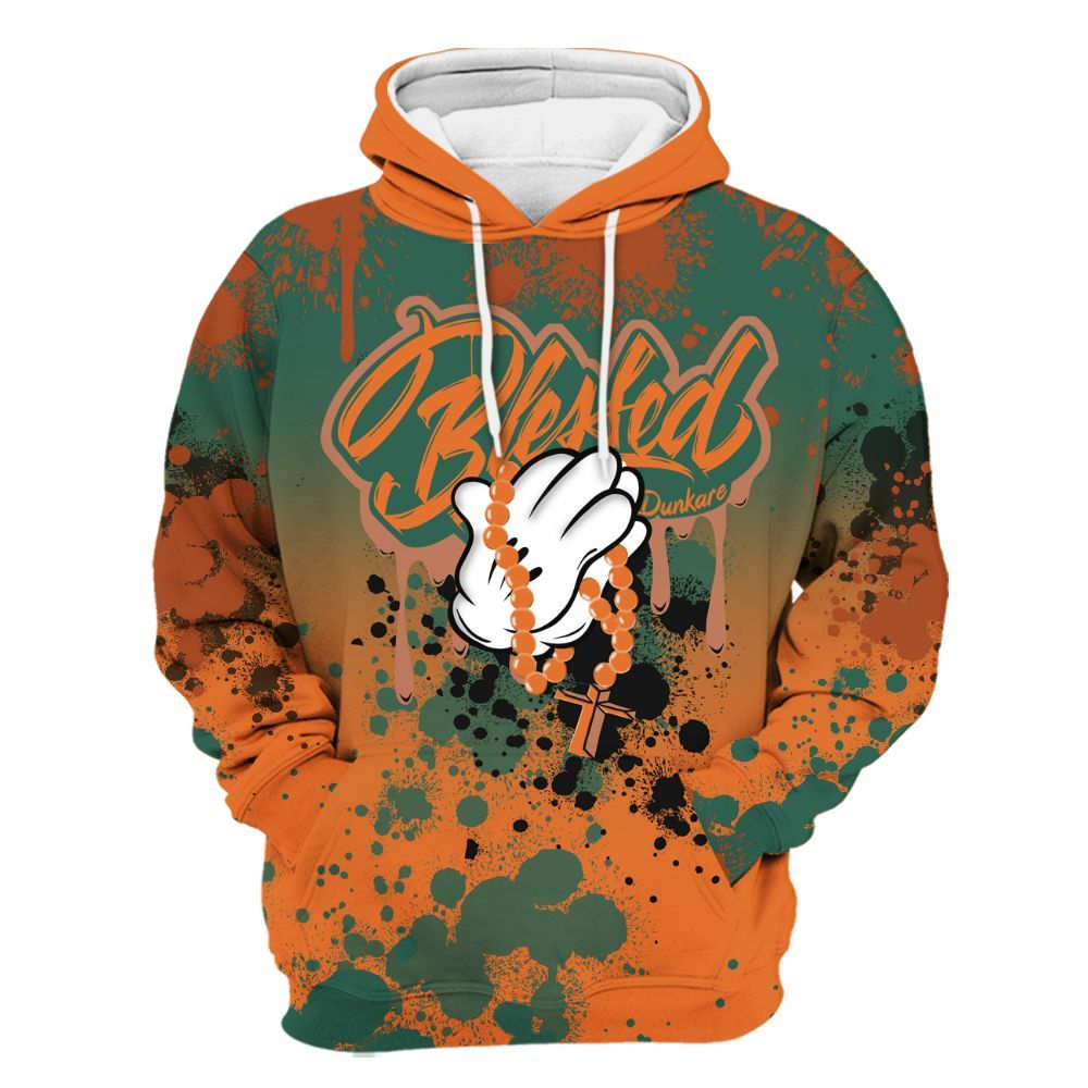 Hoodie To Match Dunk Low Ceramic - God Blessed Ink Drip All Over Print