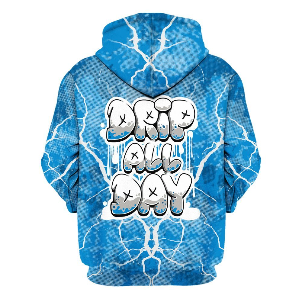 Hoodie To Match Industrial Blue 4s - DRIPPIN Days Graphic Halloween All Over Print