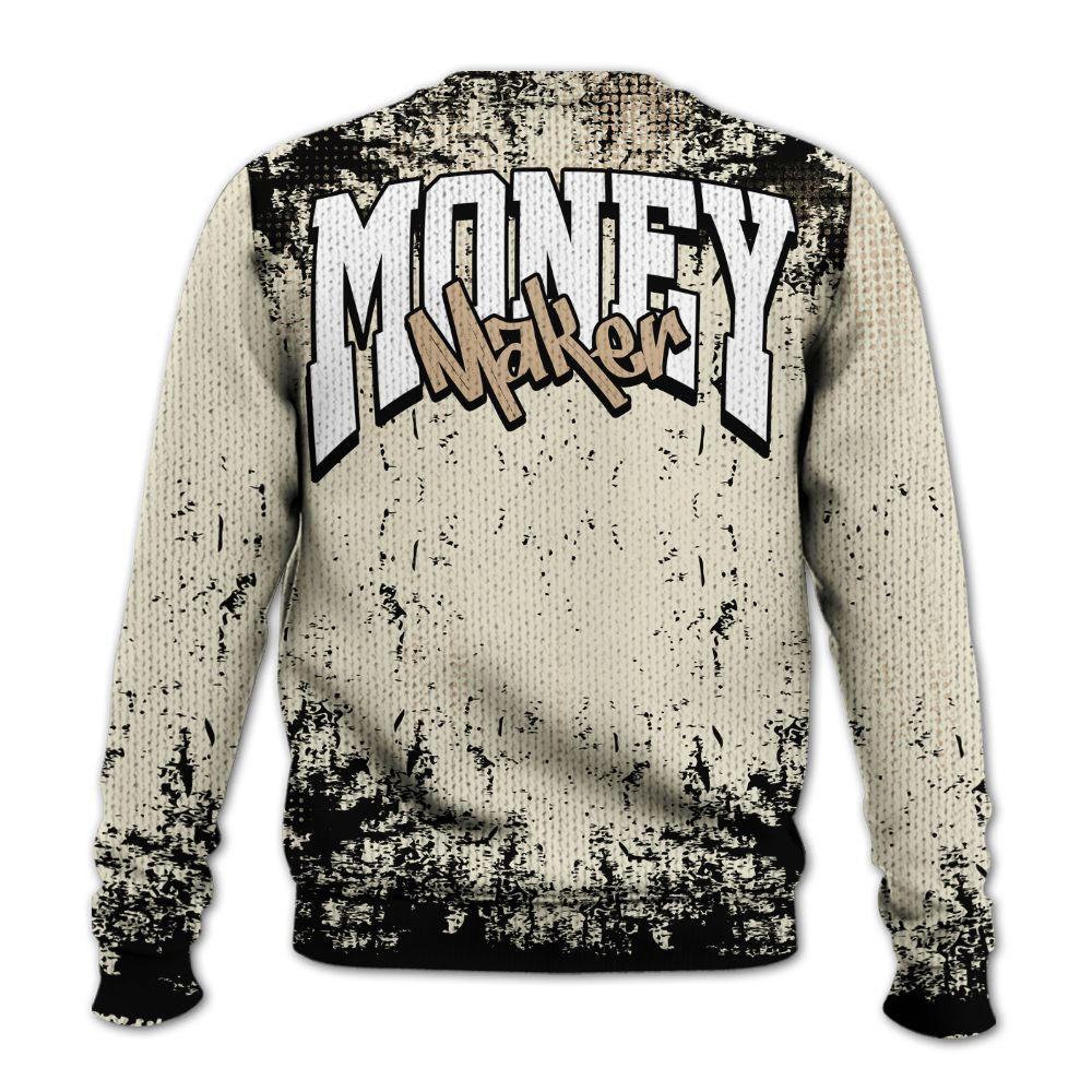Knitted Sweater To Match Orewood Brown 3s - Move In Silence Money Street Retro