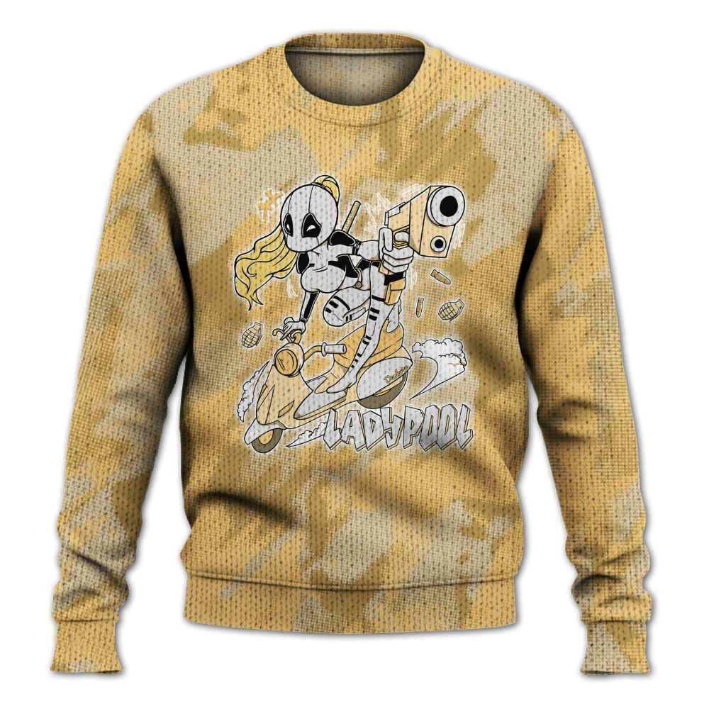 Knitted Sweater To Match Craft Paris 6s - Lady Pool Cartoon Abstract Halftone