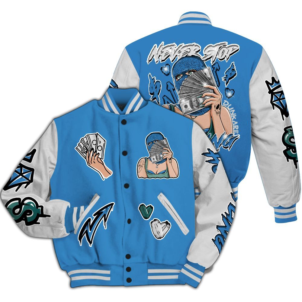 Varsity Jacket To Match Low Carolina 17s - Hustling Unique All Over Print