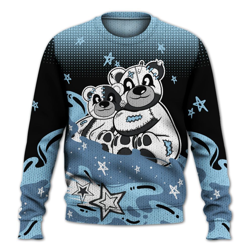 Knitted Sweater To Match Legend Blue 11s - Sincere Fondness Bear Stars