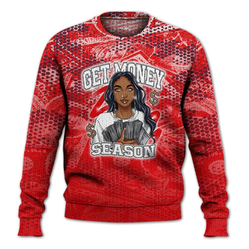 Knitted Sweater To Match Low OG Howard Bison 1s - Get Moneys Season Banknote