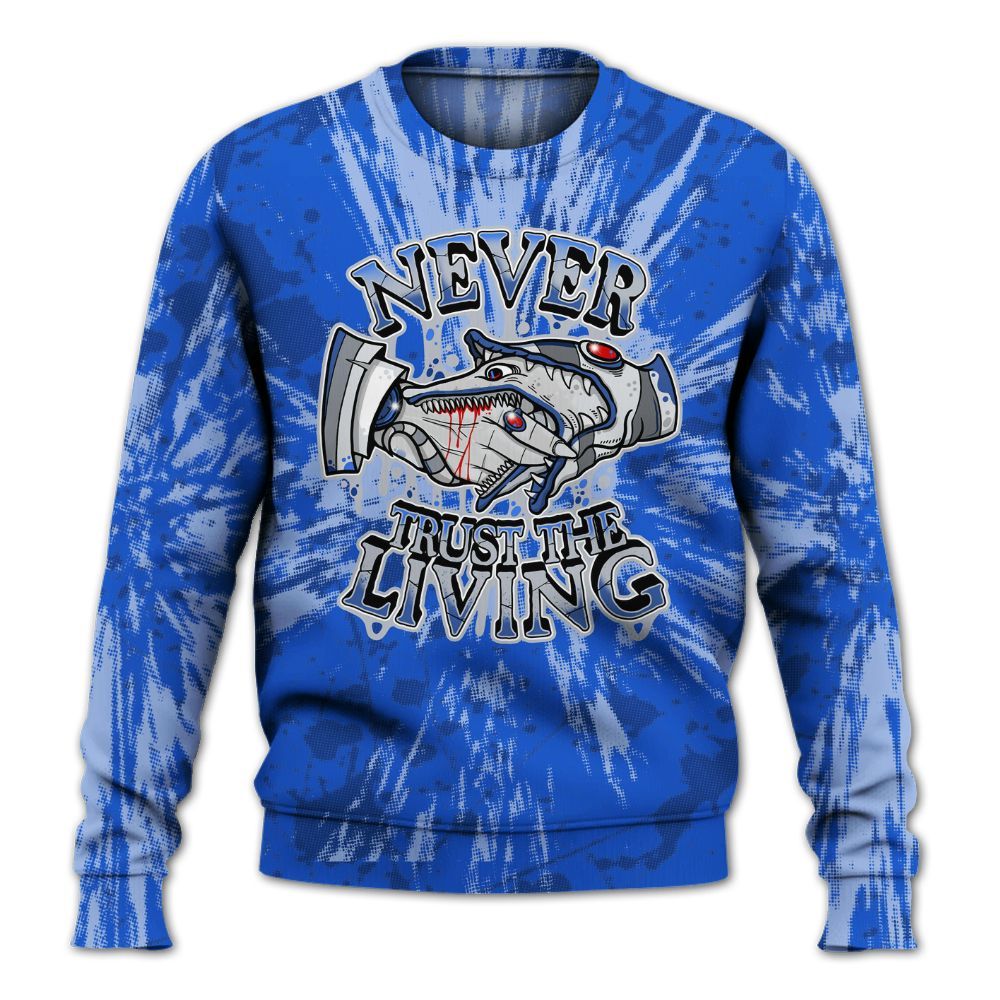Sweatshirt To Match Air Foamposite One Royal - Never Trusting Living Graphic Halloween All Over Print