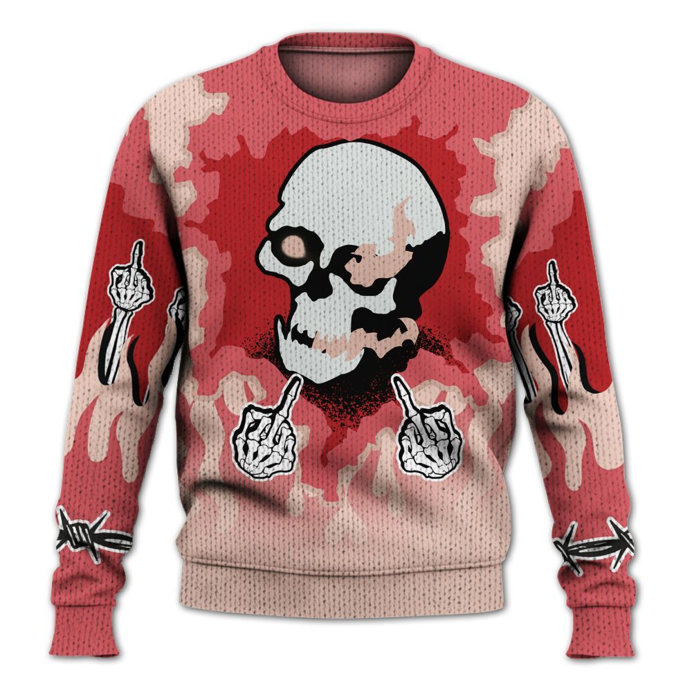 Sweater To Match Washed Coral 2s Shirt - F Around Find Out Graphic Trapped Graphic